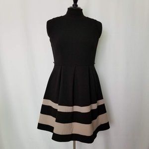 Black and Tan Sleeveless Dress Size 14 by AB Studio